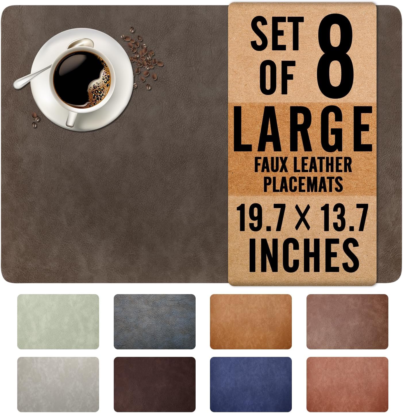 UnivoColors Washed Cowhide Faux Leather (Set of 8)