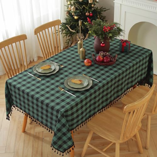 Alsoo Checkered Gingham Tablecloth