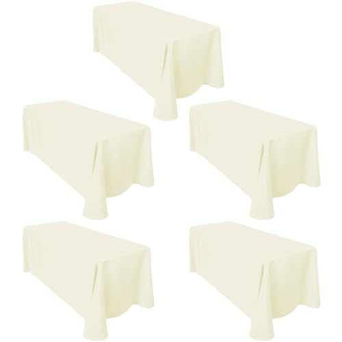 LTC LINENS 90x132 Ivory (5-Pack)