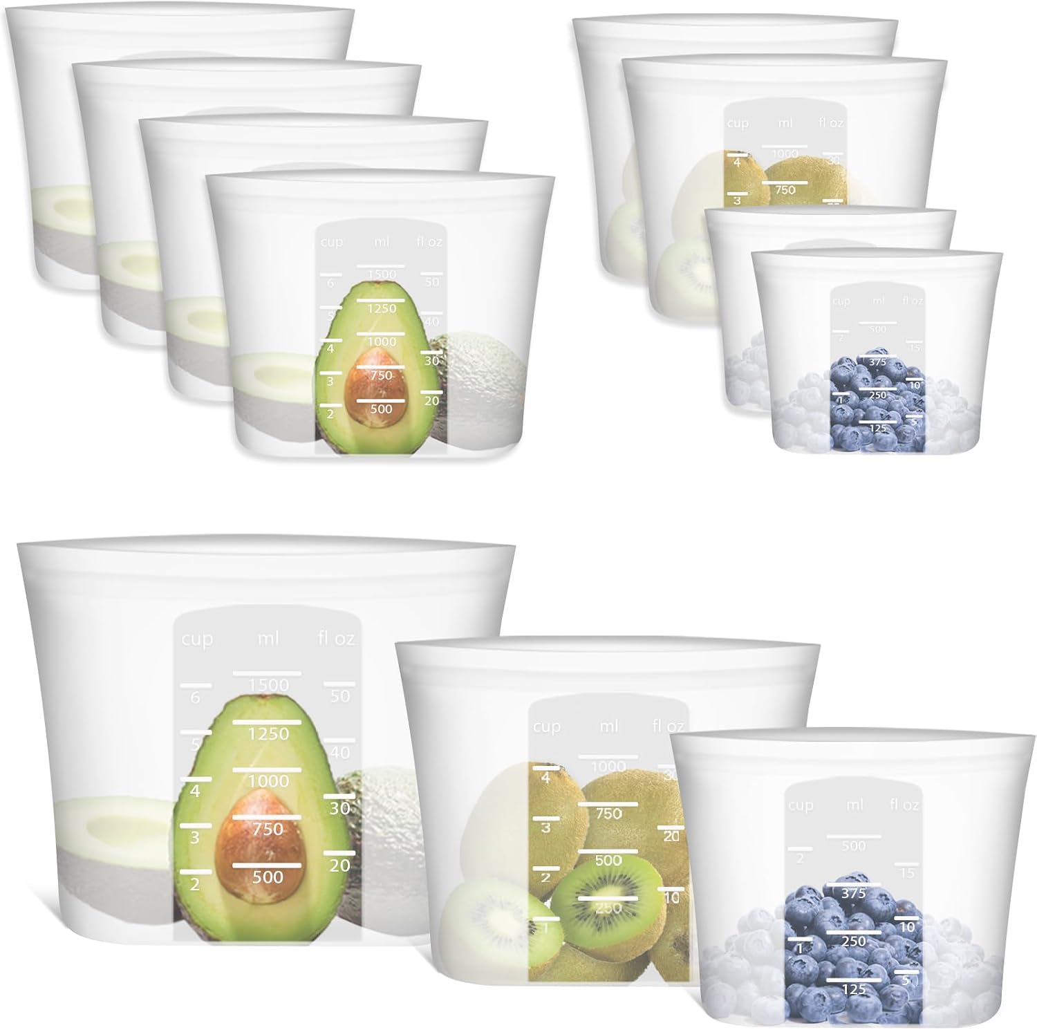Annaklin 8-Pack Silicone Bags