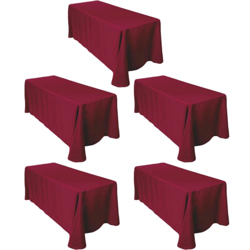 LTC LINENS 90 x 132 in Burgundy