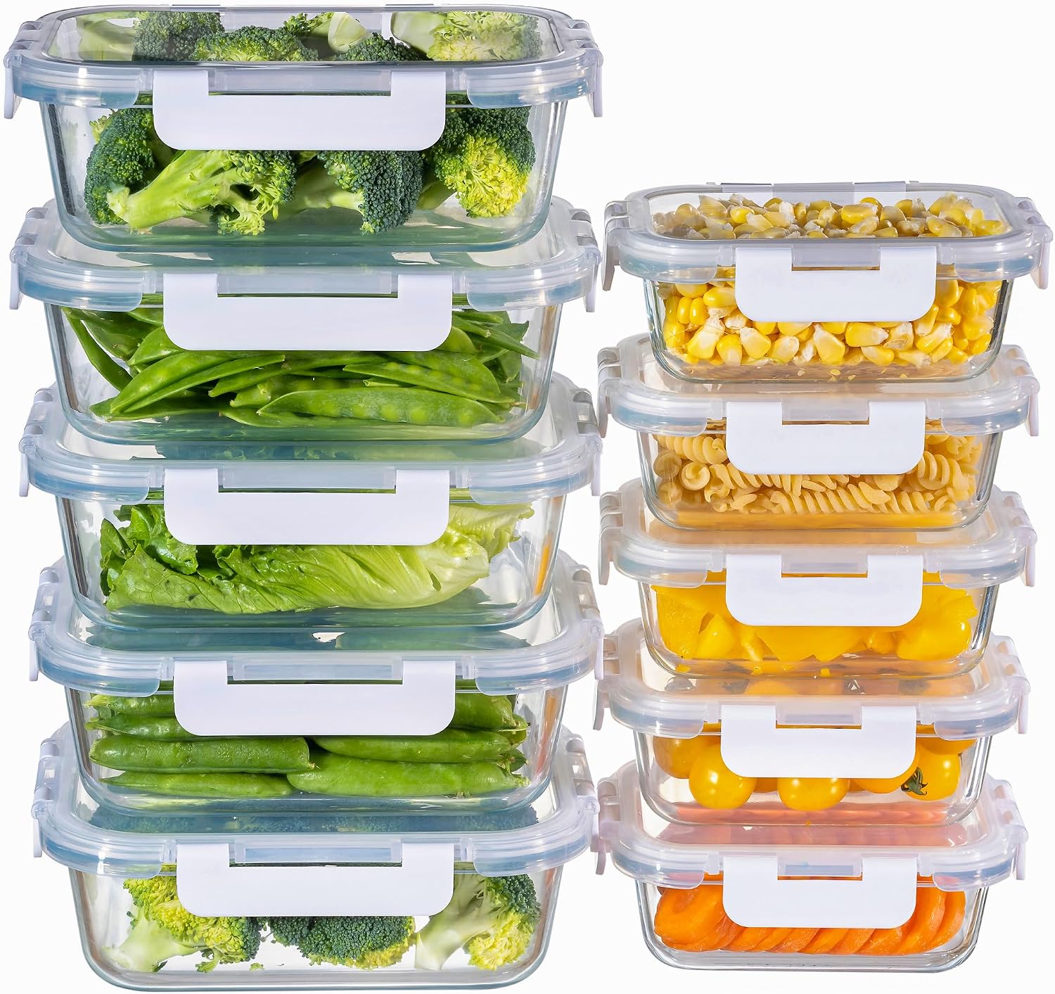 MFY 10-Pack Glass Storage Containers