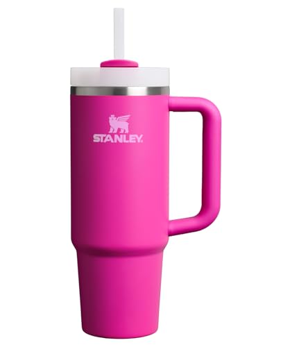 Stanley Quencher H2.0 Tumbler with Handle and Straw 30 oz | Flowstate 3-Position Lid | Cup Holder Compatible for Travel | Insulated Stainless Steel Cup | BPA-Free | Violet Blossom