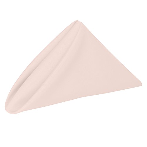Ultimate Textile Cloth Napkins Bulk Set 17x17in Polyester Washable Square Dinner Napkins for Wedding Party Events Machine Washable Stain Resistant - Ice Peach, 17" X 17" (Set of 120)