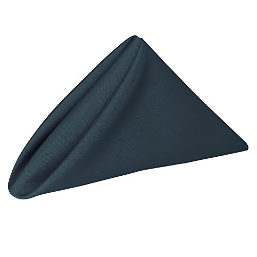 Ultimate Textile Cloth Napkins Bulk Set 17x17in Polyester Washable Square Dinner Napkins for Wedding Party Events Machine Washable Stain Resistant - Wedgewood, 17" X 17" (Set of 60)