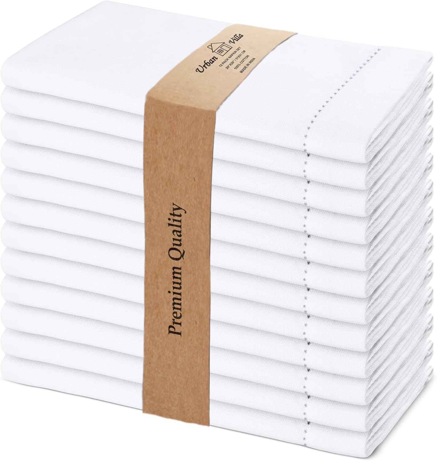 Urban Villa White Hemstitch