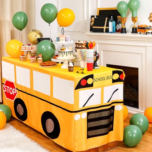 Oudain 6FT School Bus Tablecloth