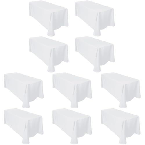 LTC LINENS 90 x 156 in White