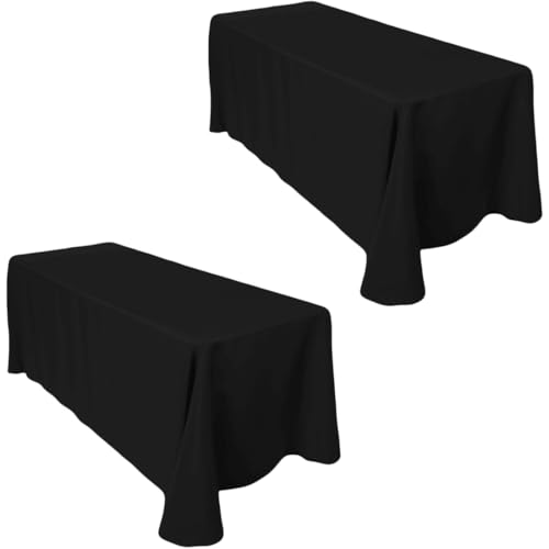 LTC LINENS 90x156 Black Rectangular