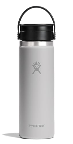 Hydro Flask Flex Sip Coffee Tumbler  Insulated Stainless Steel, Non Spill, Leak Proof Travel Coffee Cup 20 Oz Birch Gray