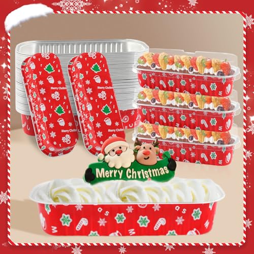 100Pack Christmas Mini Loaf Pans (100pc)