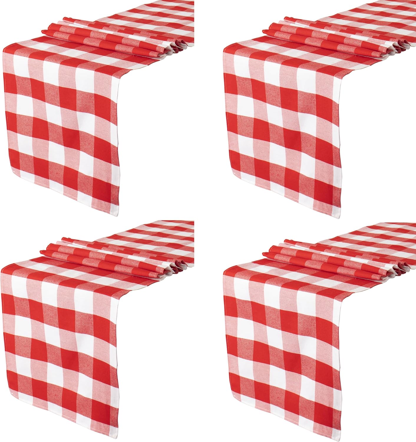 ShinyBeauty Buffalo Plaid Table Runners