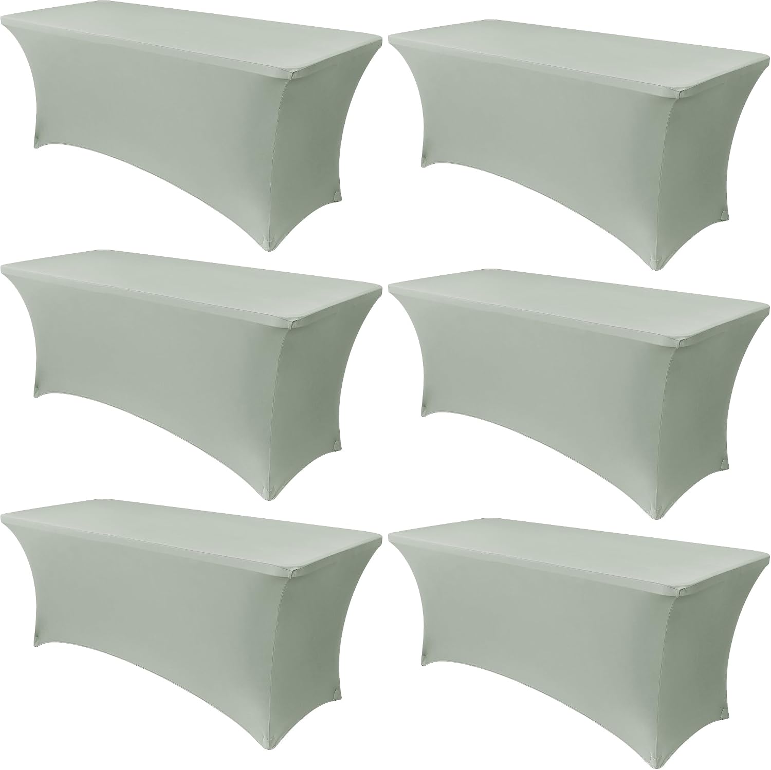 Obstal 6 Pack Stretch Spandex Table Covers (72"x30"x30")