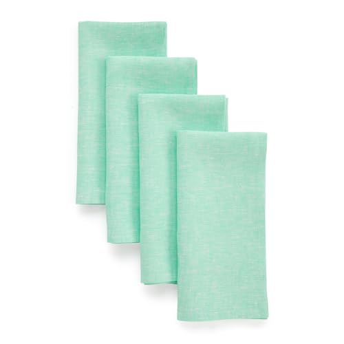 Solino Home Linen Napkins Set - Chambray Aqua
