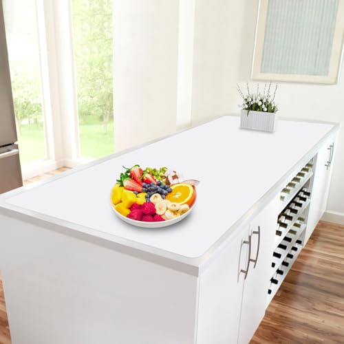 Large Silicone Mat, 72x16 Heat Resistant Mats for Countertop, Cuttable Waterproof Kitchen Counter Mat, Multipurpose Countertop Protector Mat, Silicone Mats for Kitchen Counter (Translucent)
