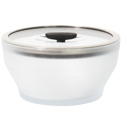Anyday 8-Cup Microwave Cookware & Glass Container with Glass Lid, Plastic-Free Deep Food Storage | Stackable Airtight Steamer with Vented Lid for Microwave-Safe Reheating, Steaming Vegetables & Rice