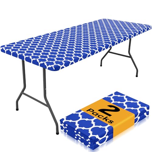 Smiry 2 Pack Rectangle Table Cloth 6 Foot