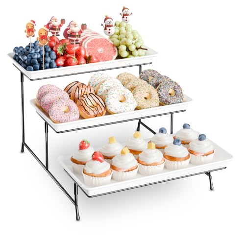 3-Tier Melamine Serving Tray Set