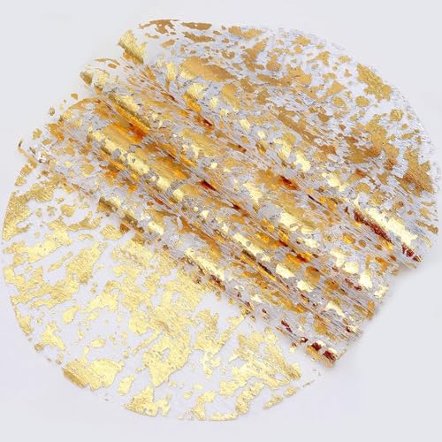 200 Pcs Gold Placemats Disposable Set