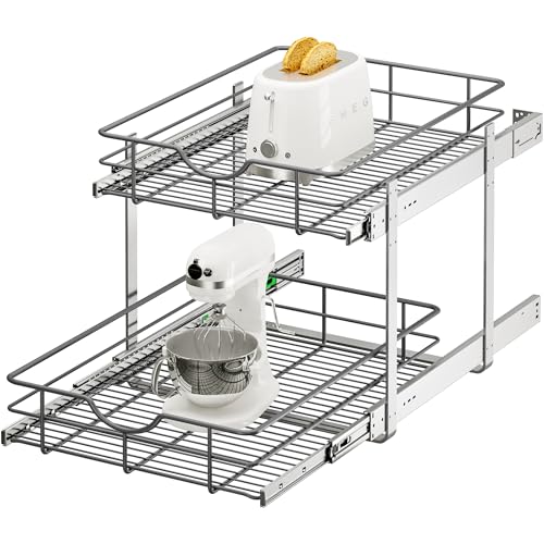 ALINE FURNITURE 2-Tier Pull Out Cabinet Organizer
