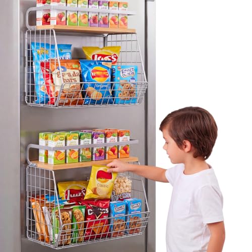 Ofiray-home Magnetic Fridge Shelf (Silver)