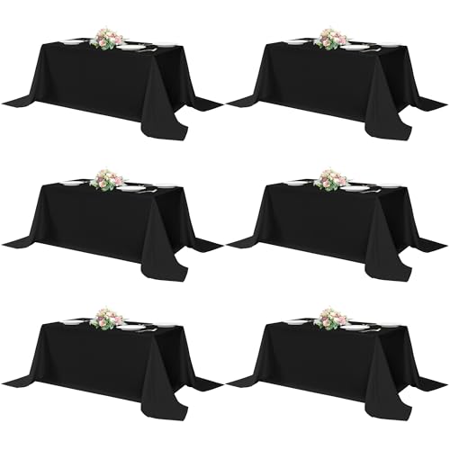 sancua 90x132 Inch Polyester Tablecloths (6 Pack)