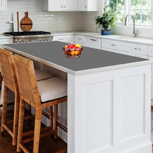 Extra Large Silicone Mat, 78.7''x23.6''(200cmx60cm) Heat Resistant Mats for Countertop, Waterproof Countertop Protector Mat, Cuttable Kitchen Countertop Mat, Silicone Mat for Kitchen Island, Dark Gray