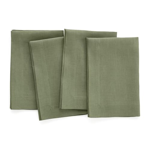 Solino Home Linen Napkins - Oil Green