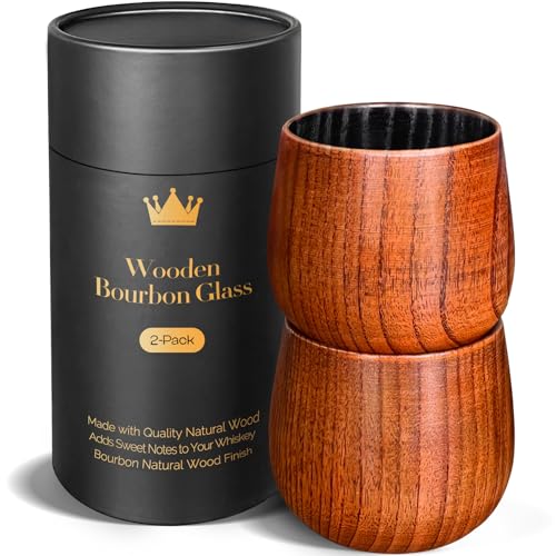 10 oz Charred Wooden Bourbon Glass (2 pack)