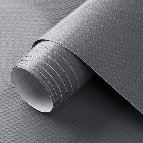 WochiTV Adhesive Shelf Liner 30 X 120 Inches Peel and Stick Kitchen Liner for Cabinets, Drawers Removable Protector Mat Waterproof Contact Covering for Dresser Pantry Countertops Shelves, Gray