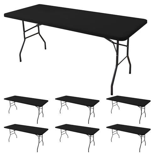 Enjoyidea 6 ft Spandex Fitted Tablecloth