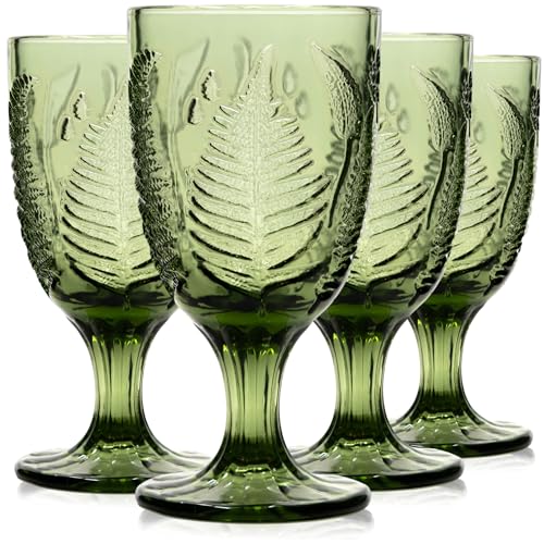 QELVIO Green Goblets Set