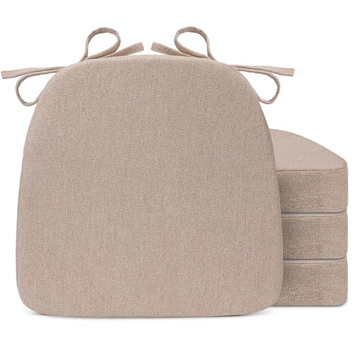 Sunsleek D-Shaped Chair Cushions (Khaki, 4-Pack)