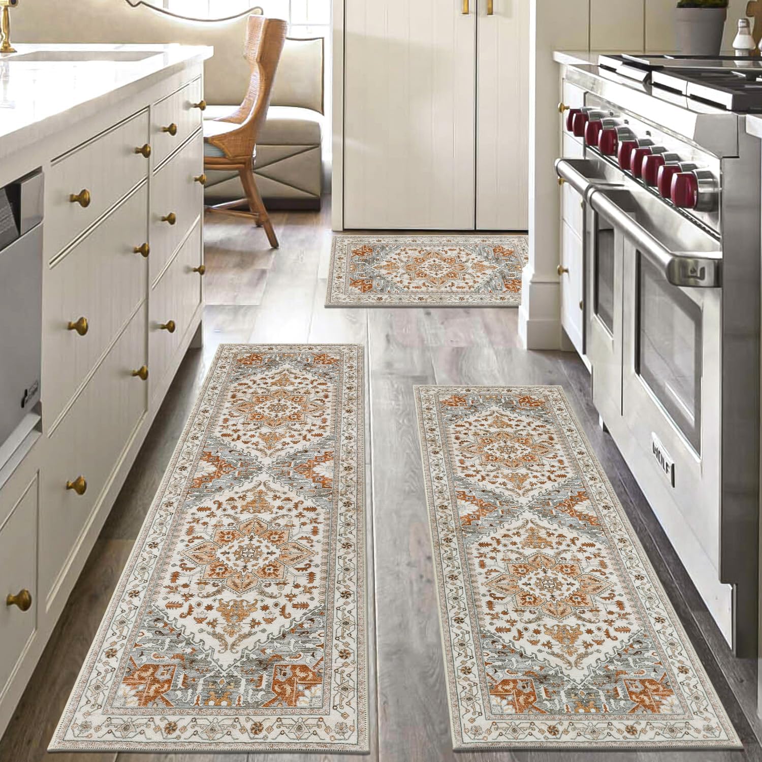 Yamaziot Boho Washable Kitchen Rugs (3-pack)