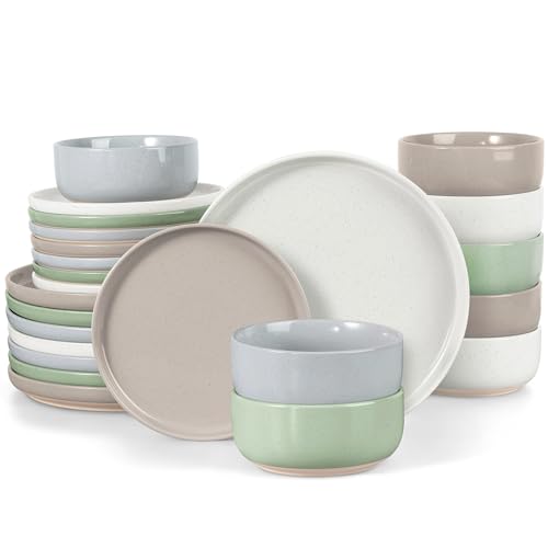 LIANYU 24-Piece Speckled Set