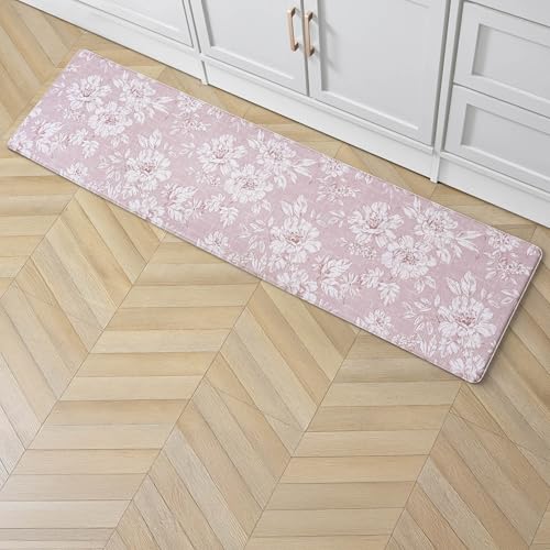 Laura Ashley - Anti-Fatigue Kitchen Mat (Soft Pink Iris)