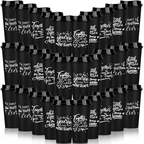 Pickmesh 60 Pcs Teacher Plastic Coffee Cup (Black)