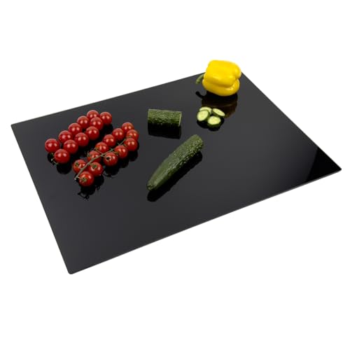 Phore Tempered Glass Cutting Board for Kitchen, Black Cutting Board for Countertop, Dishwasher Safe, Scratch Resistant, Heat Resistant, Shatter Resistant (18"x24", Black)