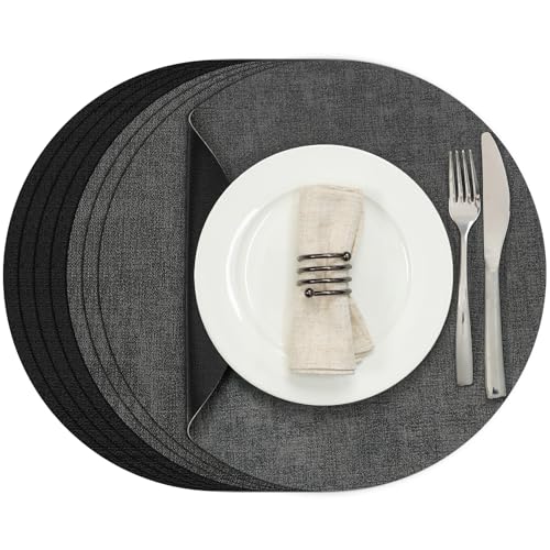 Myir JUN Round Placemats (Gray/Black)