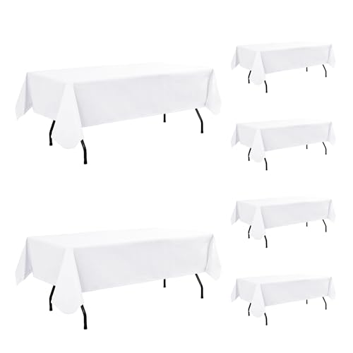 Enjoyidea Vinyl Tablecloth w/ Flannel Backing (6-Pack)