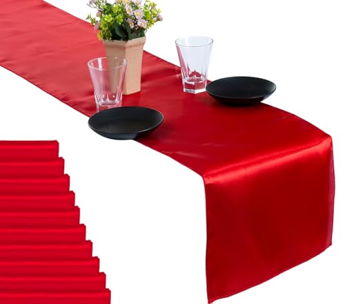 MDS Satin Table Runner - Red