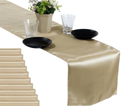 MDS Satin Table Runner - Champagne Gold