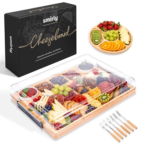 Smirly Charcuterie Board with Lid
