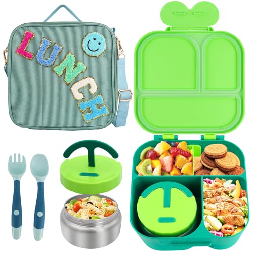 Lunch Box with Preppy Corduroy Lunch Bag