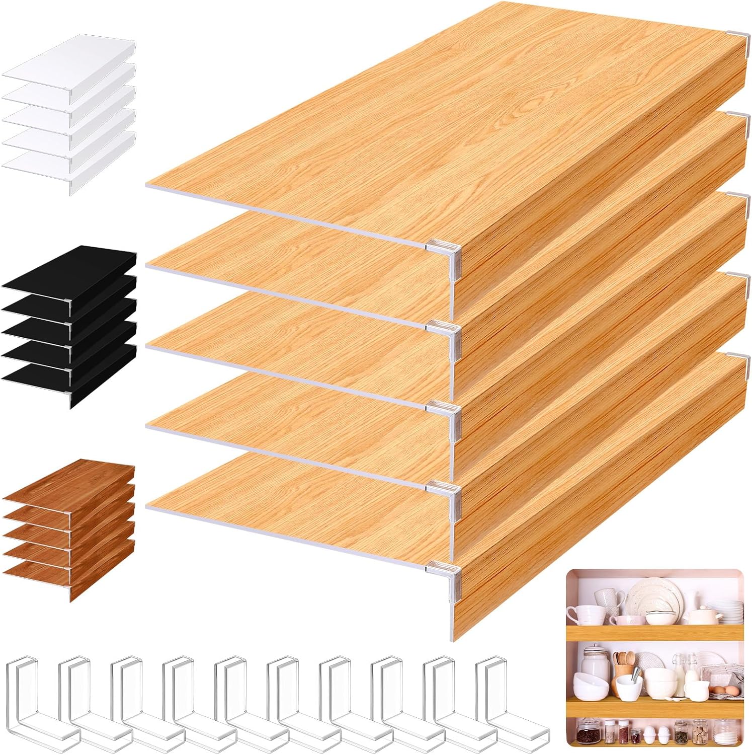 Hoolerry PVC Wood-Grain Rack Covers