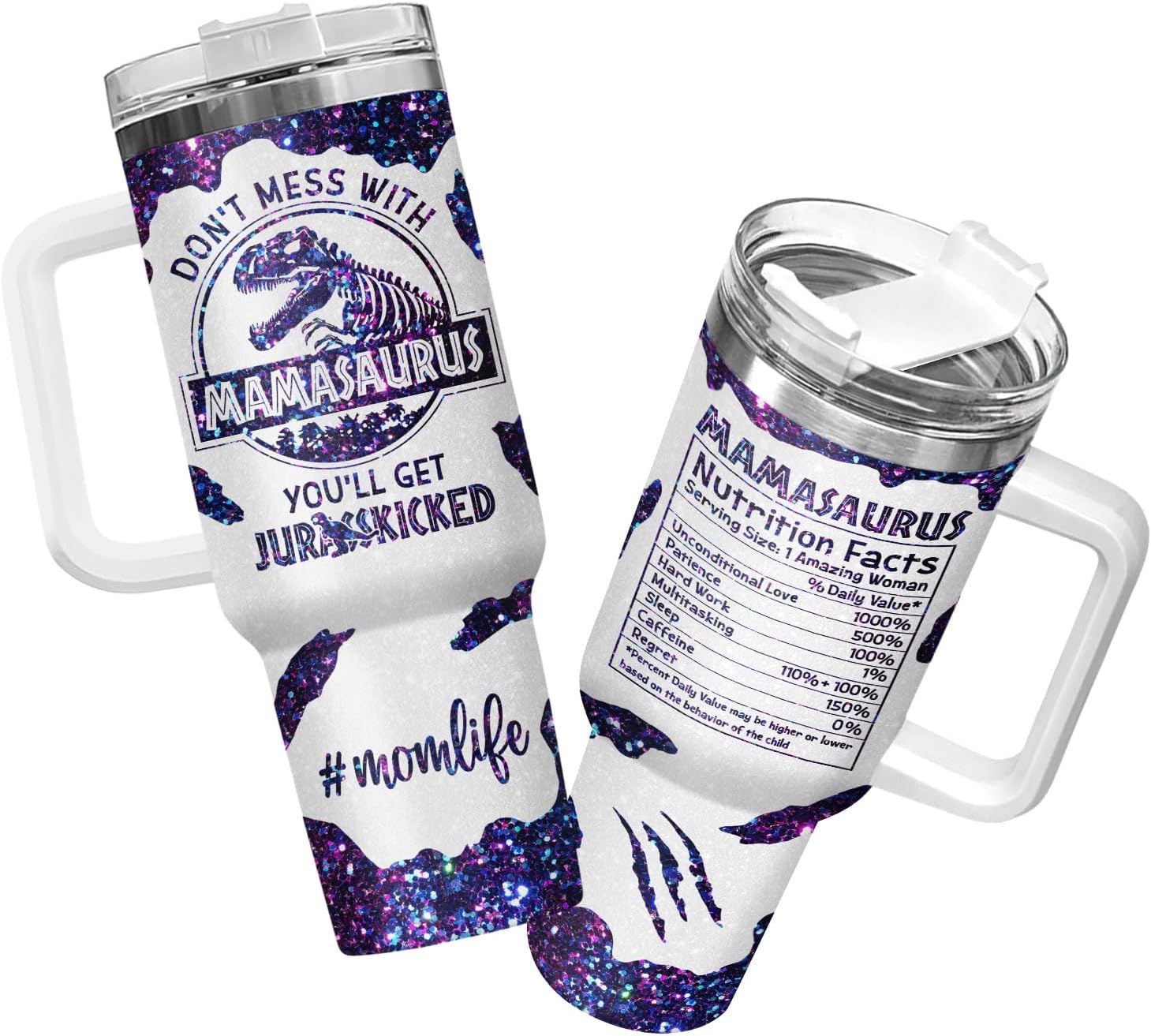 34HD Funny Dinosaur 40oz Tumbler