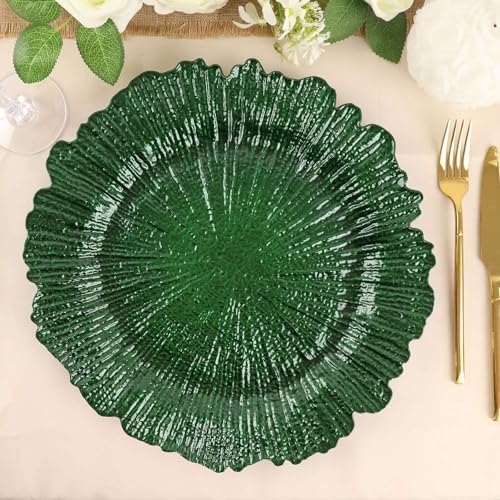 Efavormart 13" Hunter Green Acrylic Chargers