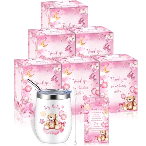 Hoolerry 6 Set 12 oz Insulated Tumbler (Pink)
