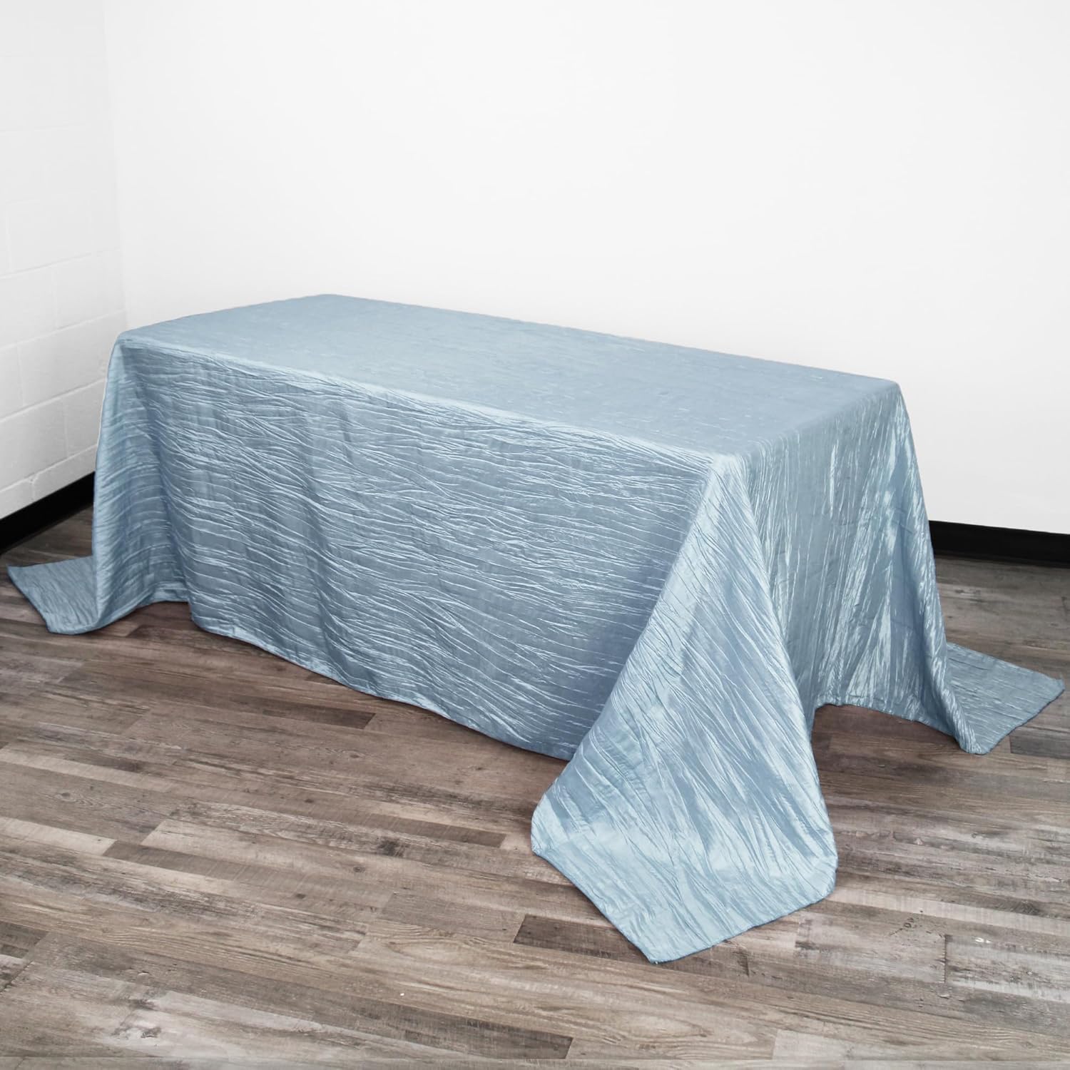 90 x 132 Crinkle Taffeta (Light Blue)