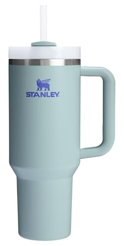 STANLEY Quencher H2.0 Tumbler with Handle and Straw 40 oz | Flowstate 3-Position Lid | Cup Holder Compatible for Travel | Insulated Stainless Steel Cup | BPA-Free | Exclusive Blue Cactus